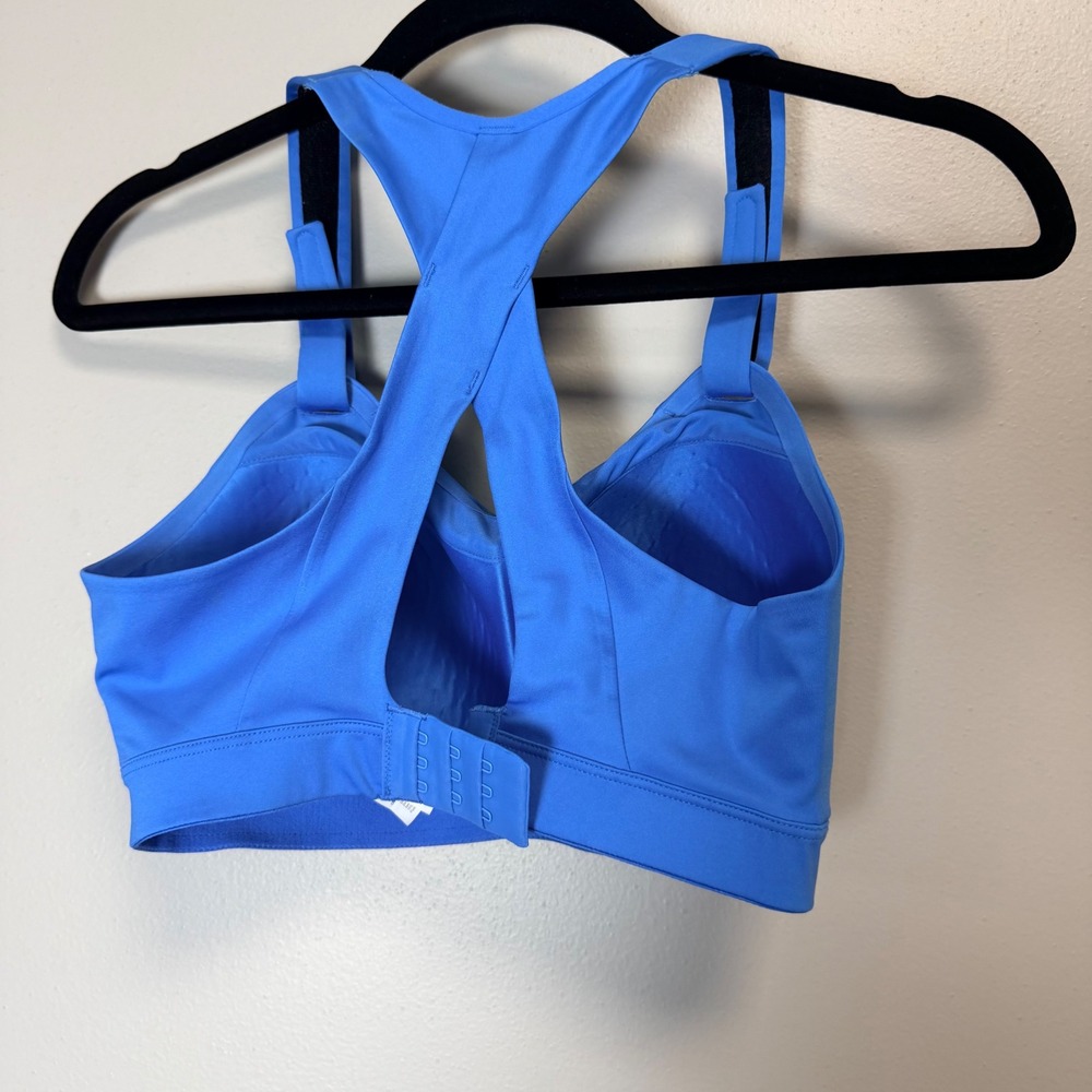 Brooks Juno High Impact Sports Bra Blue Racerback 32E 350071